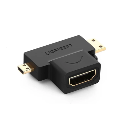 UGREEN Splitter Micro HDMI+Mini HDMI Male TO HDMI Female 20144