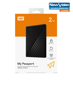 Western Digital, My Passport, 2TB, External, USB Hard Disk Drive, 2.5 inch, WDBYVG0020BBK