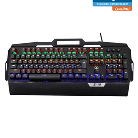 TechnoZone E-19 REAL Blue switch RAINBOW backlite Mechanical Gaming Keyboard