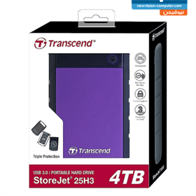 Transcend StoreJet 25H3 4TB External USB Hard Disk Drive Anti-Shock