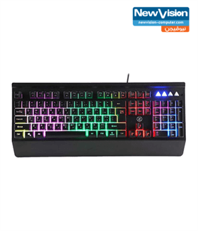 TechnoZone E-8 Membrane white switch RGB backlite Gaming Keyboard