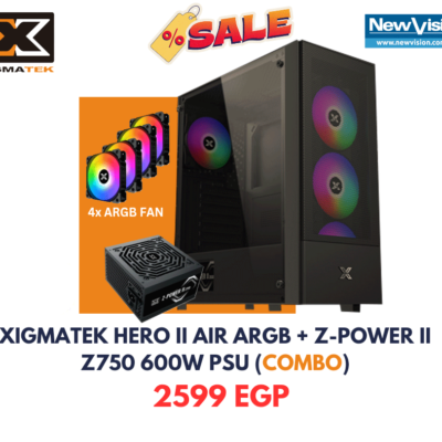 XIGMATEK CASE HERO II AIR Z 4 Fan-POWER II Z750 600W PSU 80+
