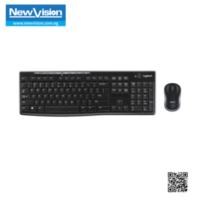 Logitech MK270 Wireless Keyboard And Mouse Combo For Windows, 2.4 GHz Wireless, Compact Mouse, 8 Multimedia And Shortcut Keys, For PC, Laptop – Black